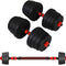 Adjustable Dumbbell Barbell Set (88LB/66LB/44LB) Weight with Connecting Rod 2 in 1 Home Body Workout Exercise Equipment for Men and Woman