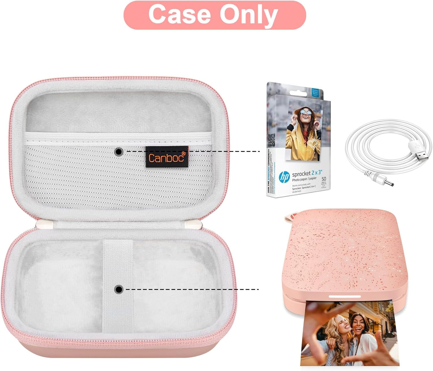 Carrying Case for HP Sprocket Portable 2X3 Instant Photo Printer