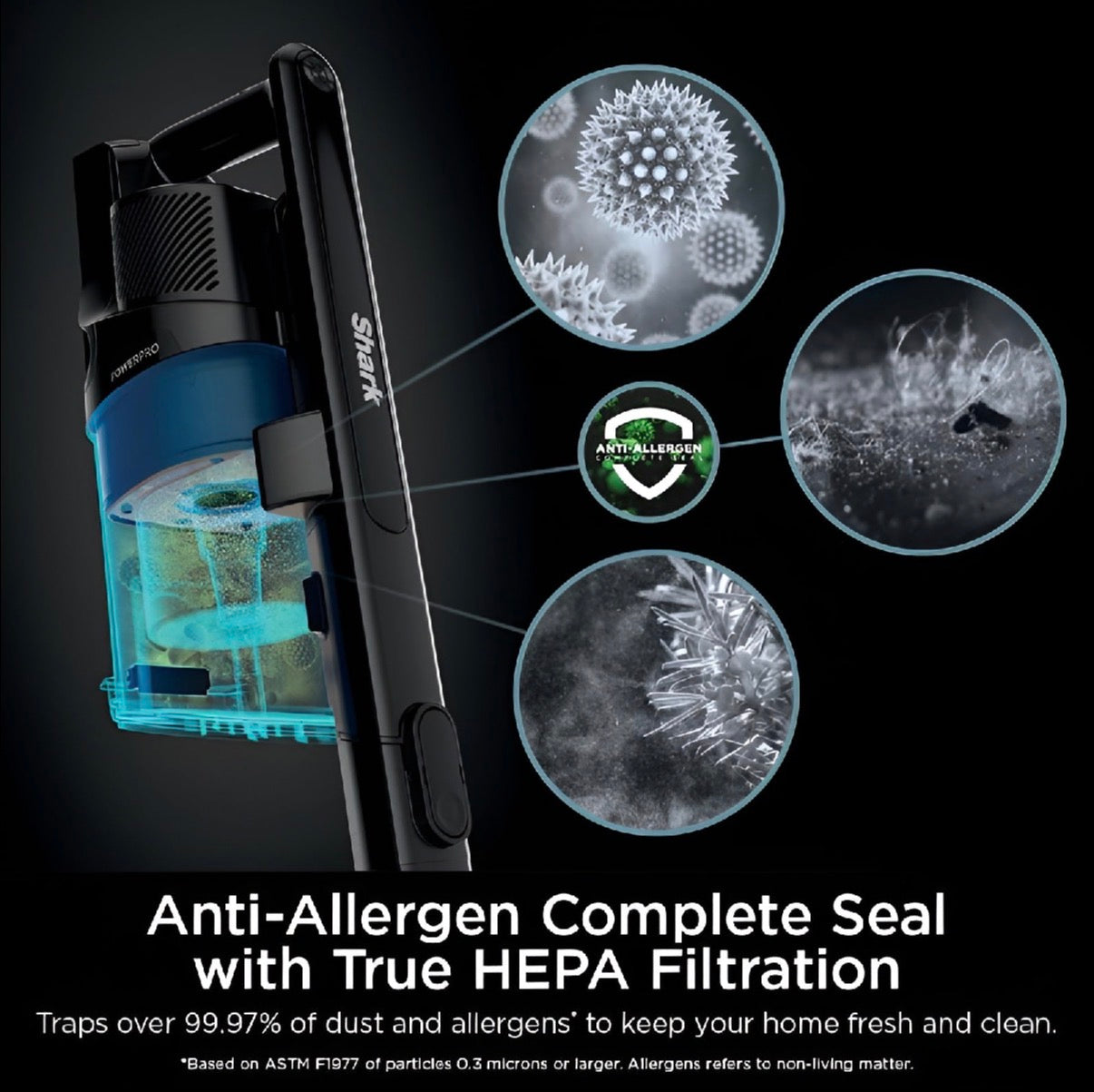 2Shark PowerPro™ Cordless Vacuum with Smart Dust Detection & LED Floor Light