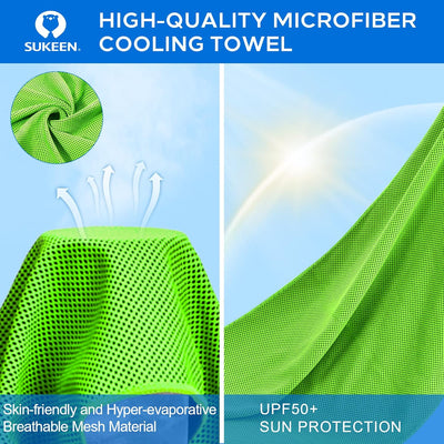 4 Pack Cooling Towels (40"X 12"), Cooling Neck Wraps, Soft Ice Towel