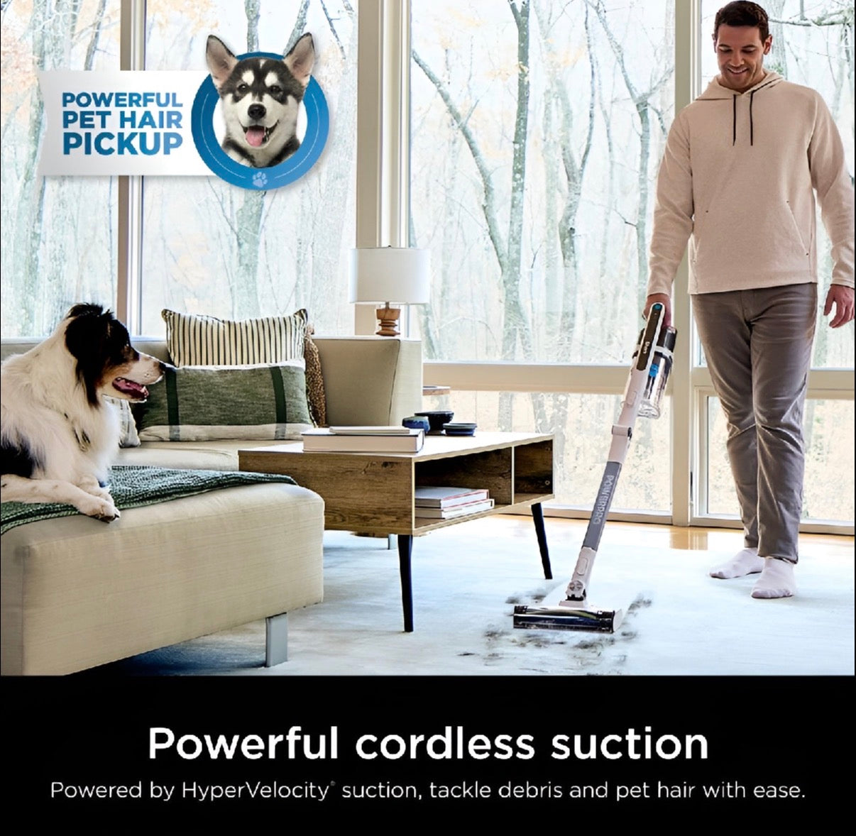 2Shark PowerPro™ Cordless Vacuum with Smart Dust Detection & LED Floor Light
