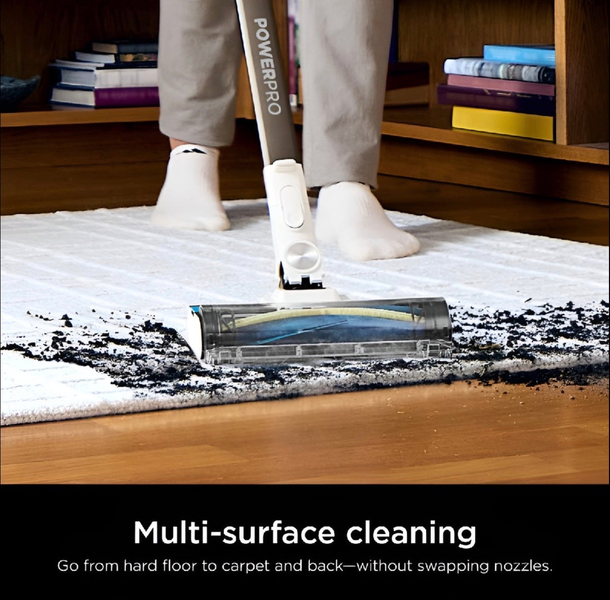 2Shark PowerPro™ Cordless Vacuum with Smart Dust Detection & LED Floor Light